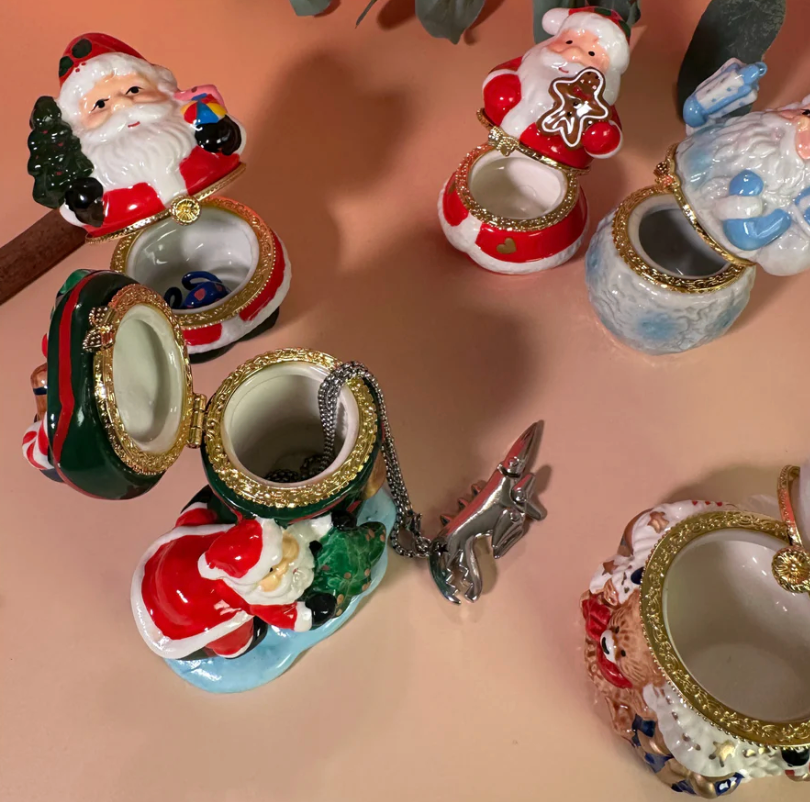 Santa Clause Trinket Boxs