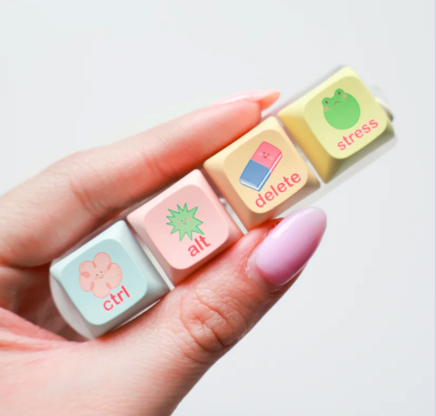 Delete Stress Fidget Keychain