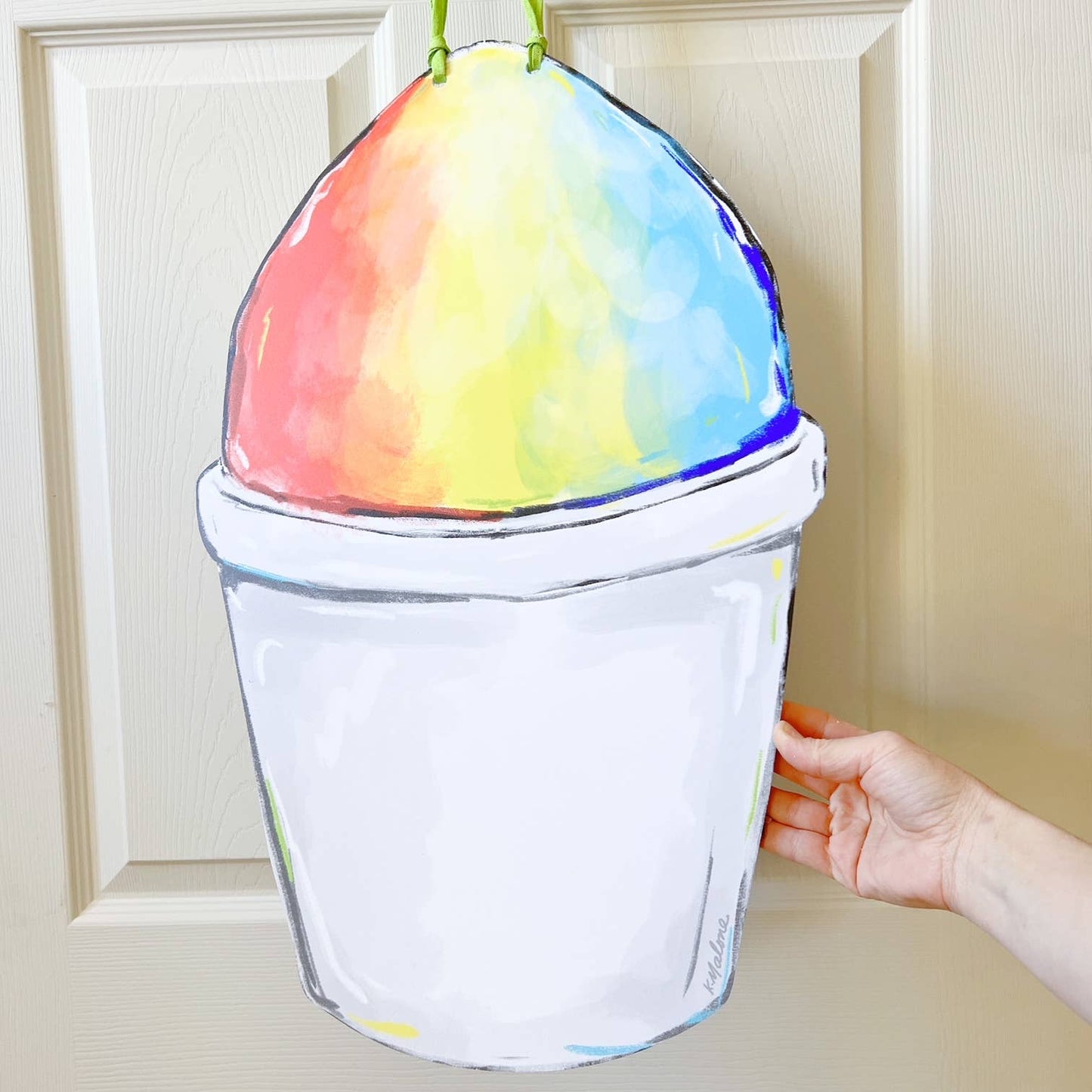 Classic SnowCone Door Hanger-Summer Treat Cute Outdoor Decor