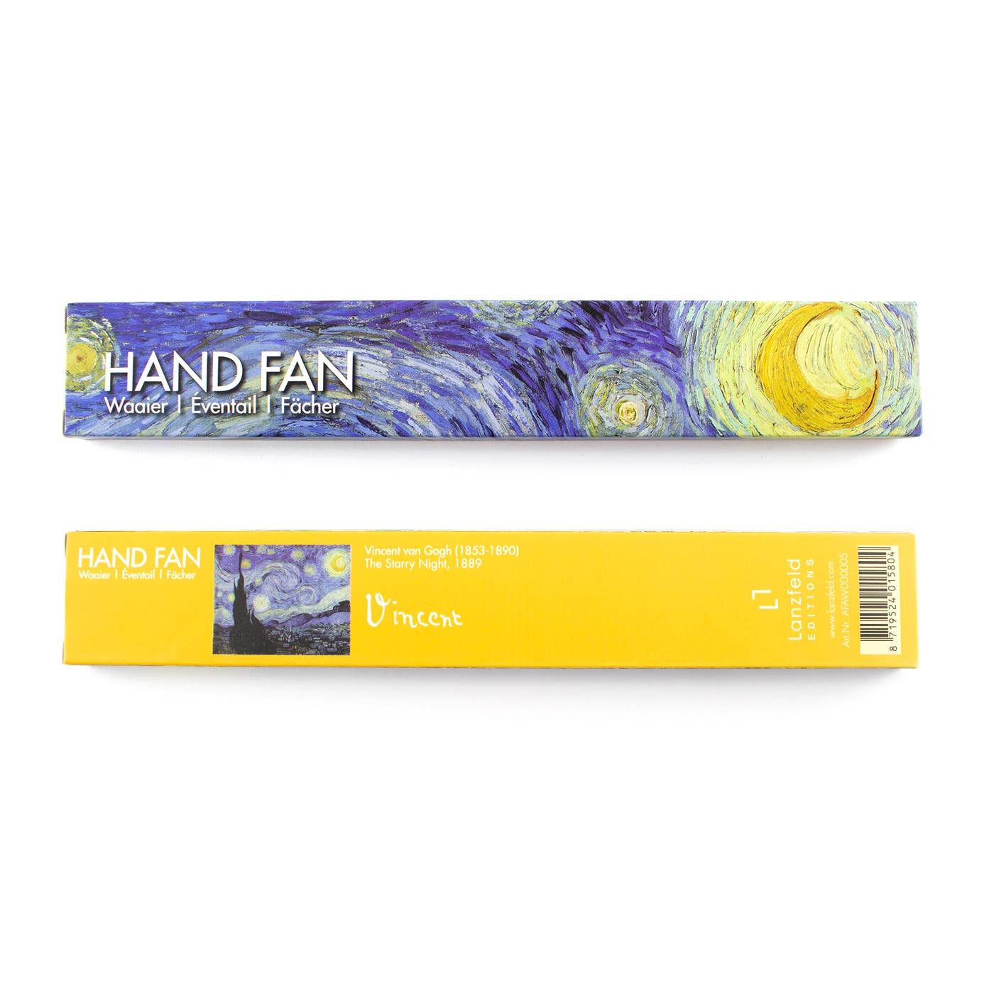 Hand Fan, Bamboo, Van Gogh, A Starry Night