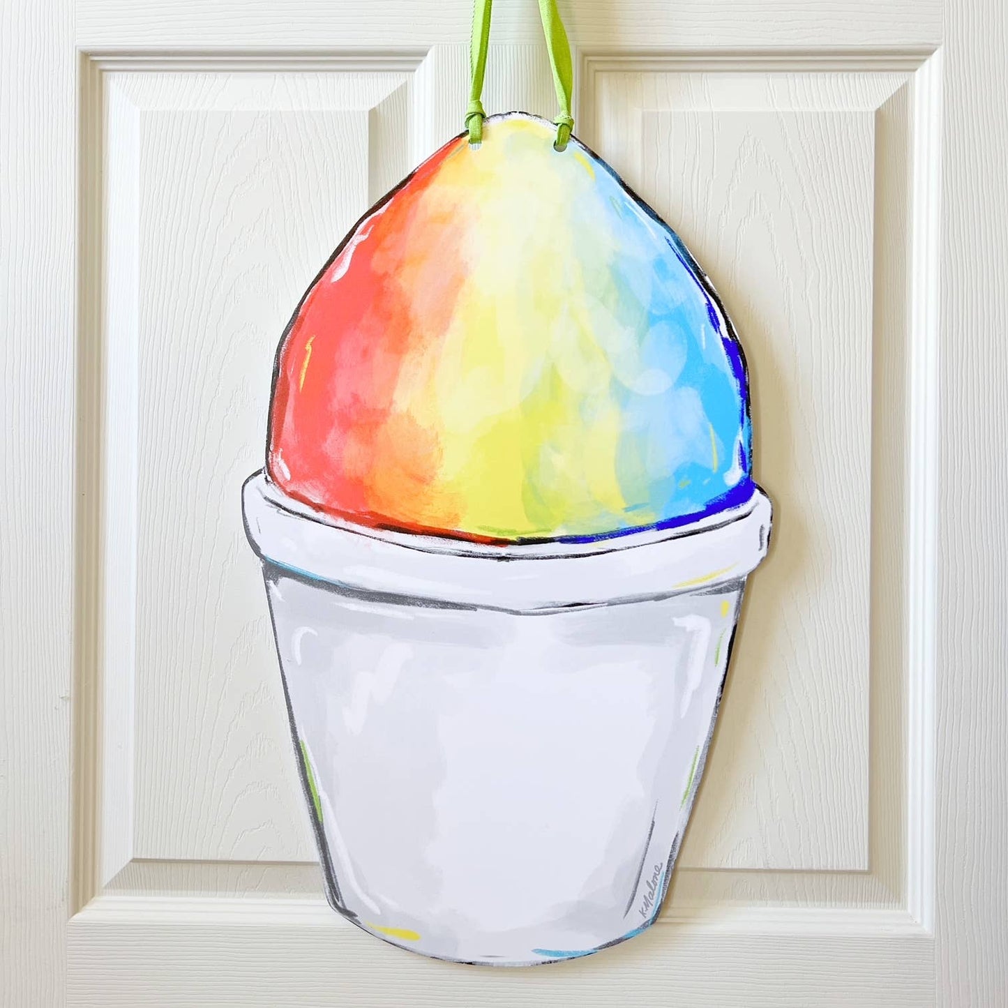 Classic SnowCone Door Hanger-Summer Treat Cute Outdoor Decor