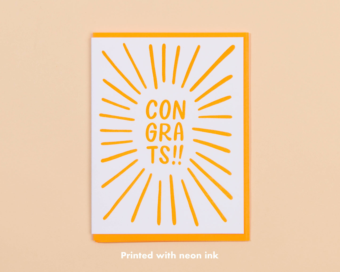 Congrats Letterpress Greeting Card