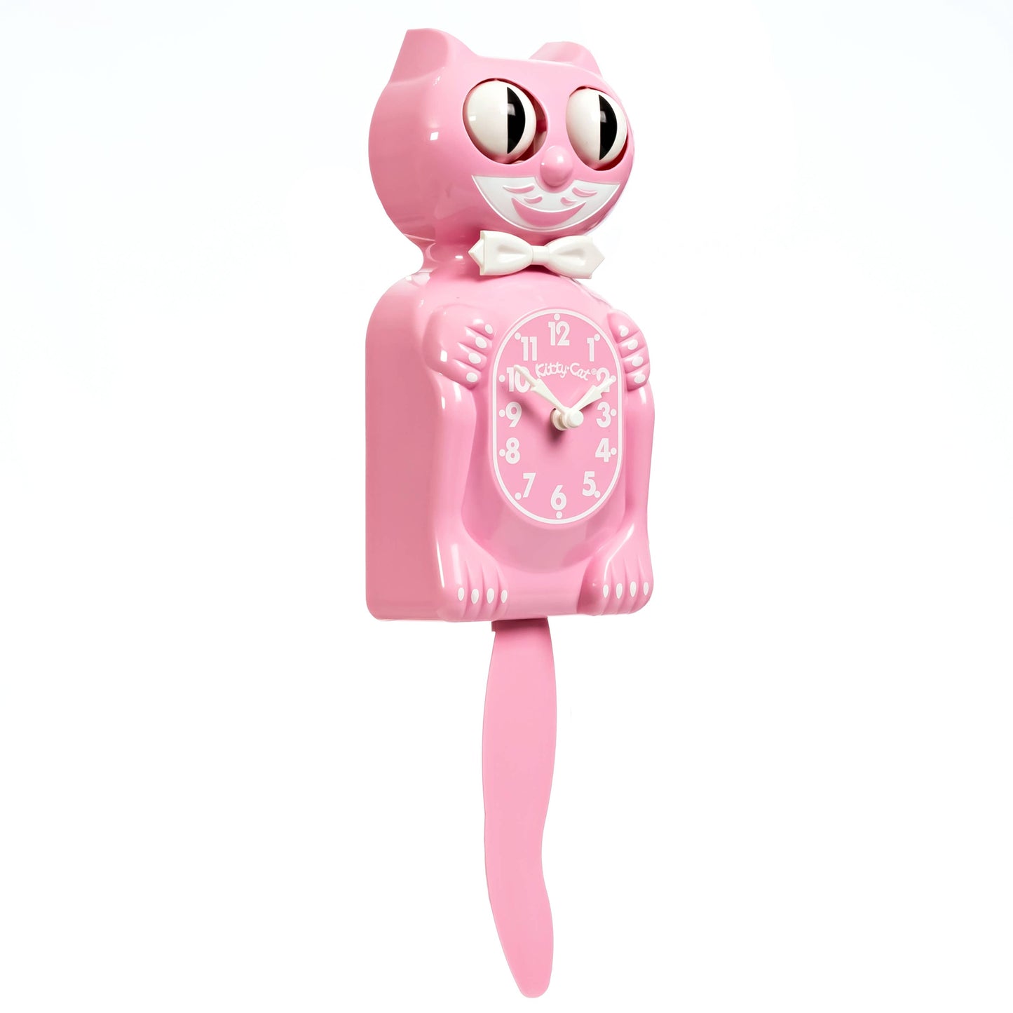 Pink Satin Kitty-Cat Klock (Smaller Size)