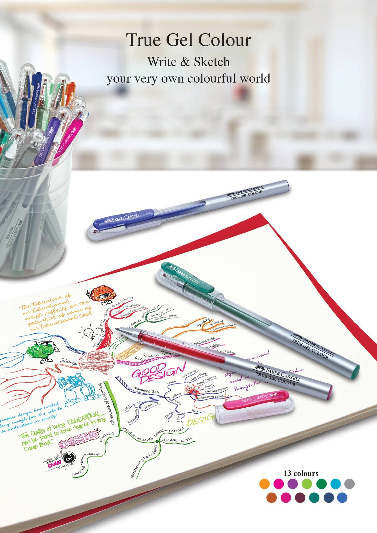 True Gel Pens, Wallet of 6