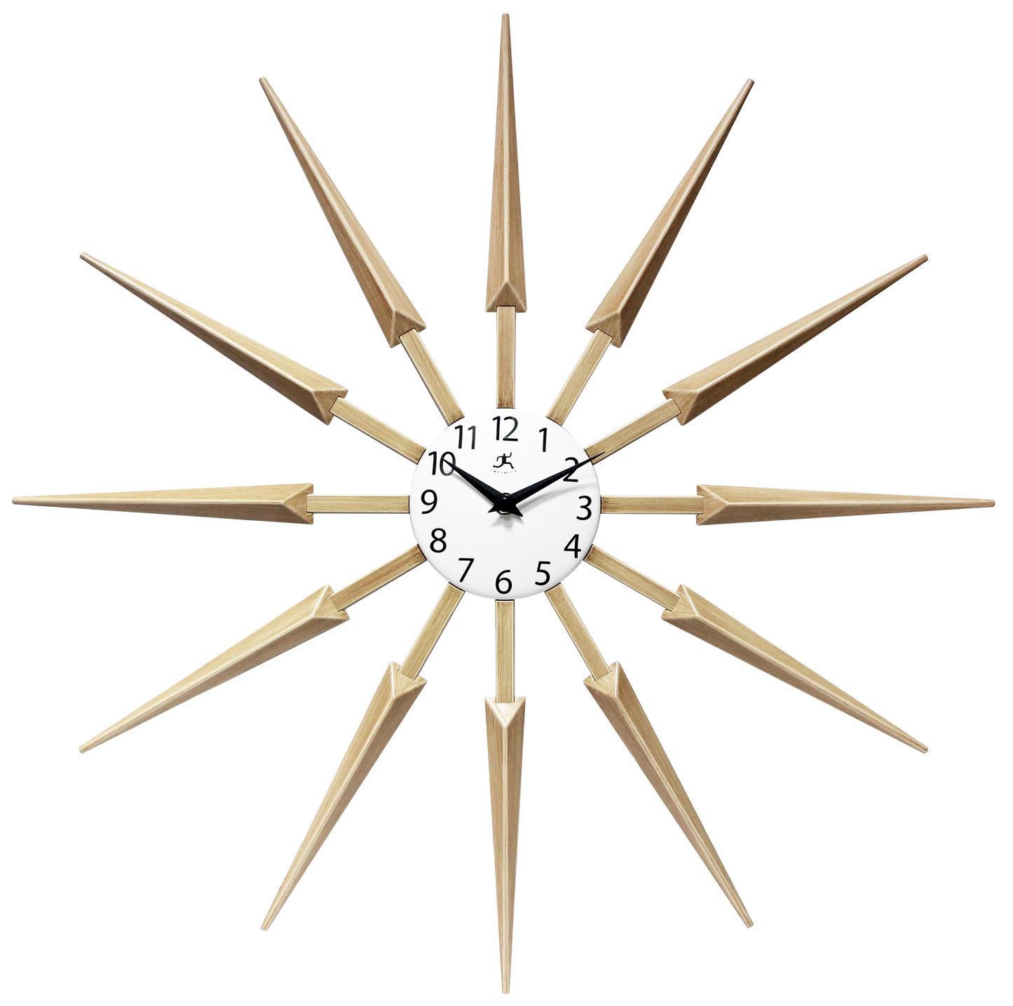 Midcentury/Modern Starburst Tan Wall Clock