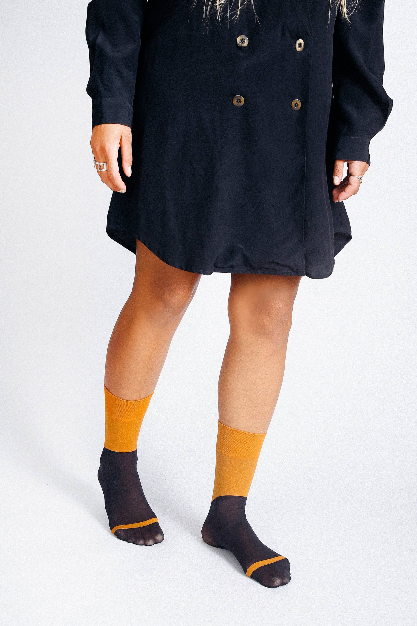 Lily Color Block Nylon Ankle Sock