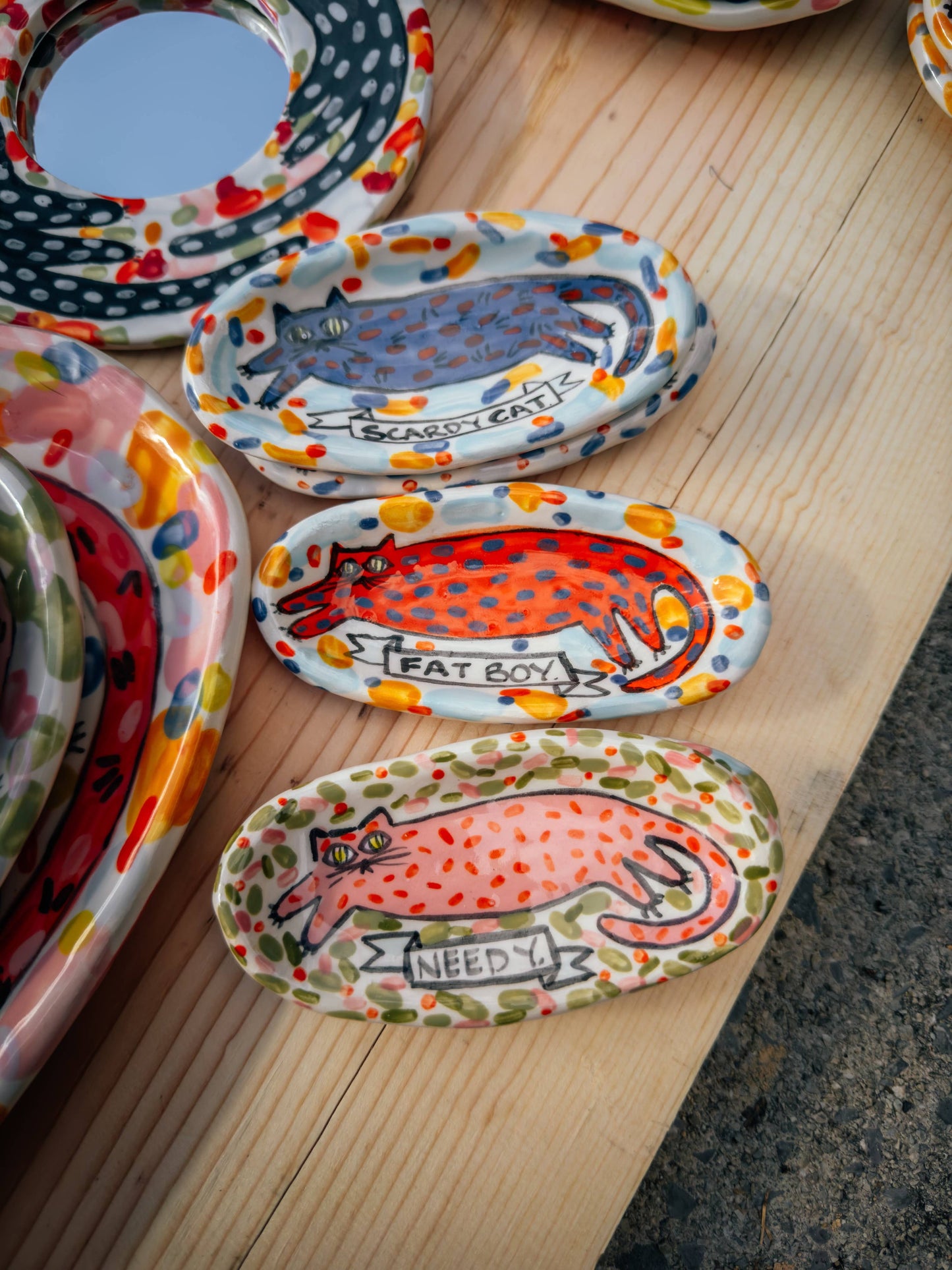 Maximalist Cat Plate Oval In 5 Sizes