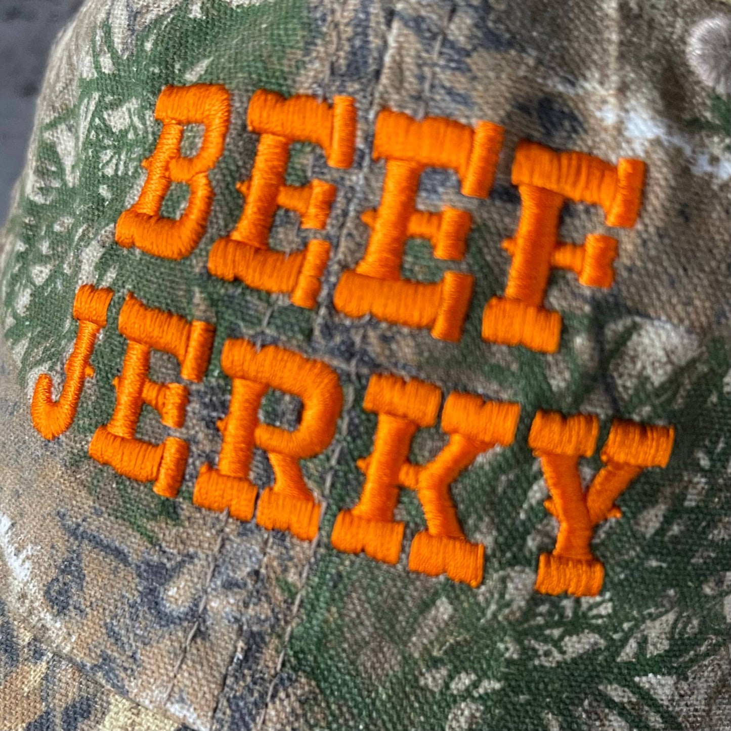Beef Jerky camo Baseball Cap Dad Hat foodie camouflage