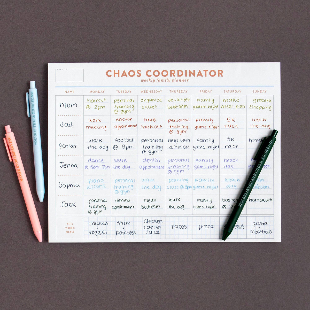 Chaos Coordinator Family Planner