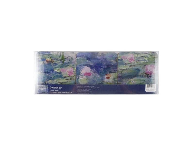 Coasters, Set Of 6, Monet, Waterlilies
