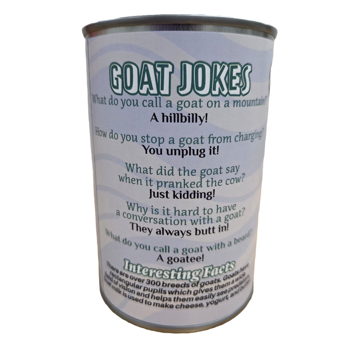 Billy the Canned Goat | Stuffed Animal Plush in Can w/Jokes