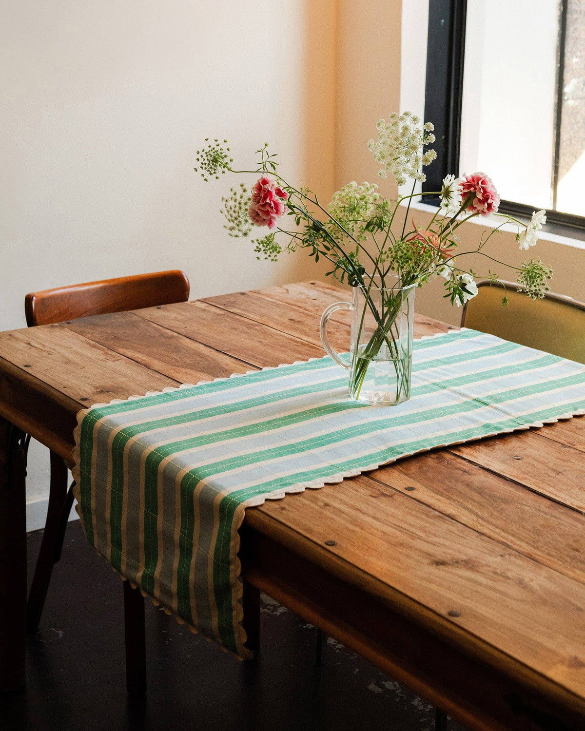 Biscuit Table Runner - Green / Blue