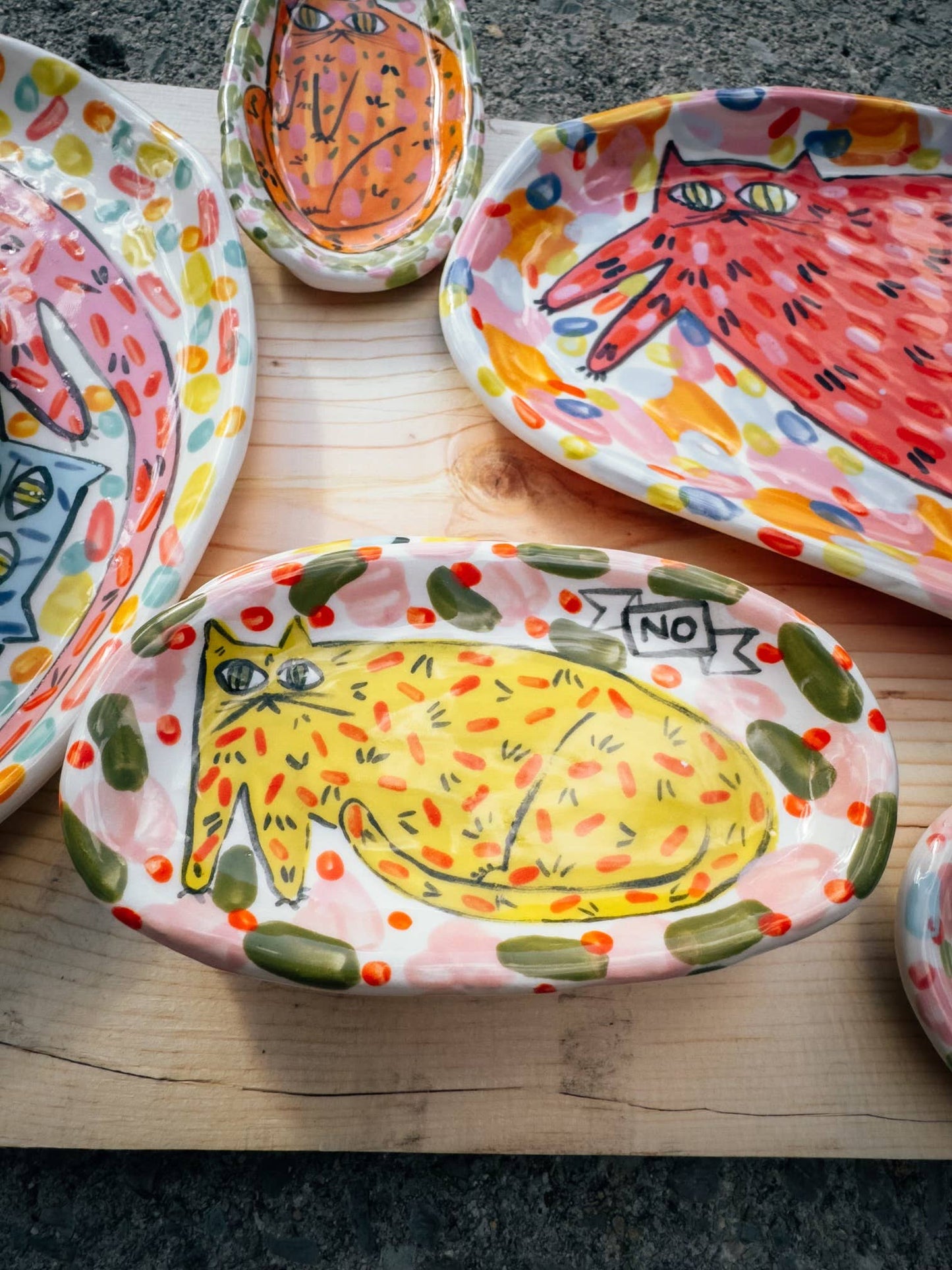 Maximalist Cat Plate Oval In 5 Sizes