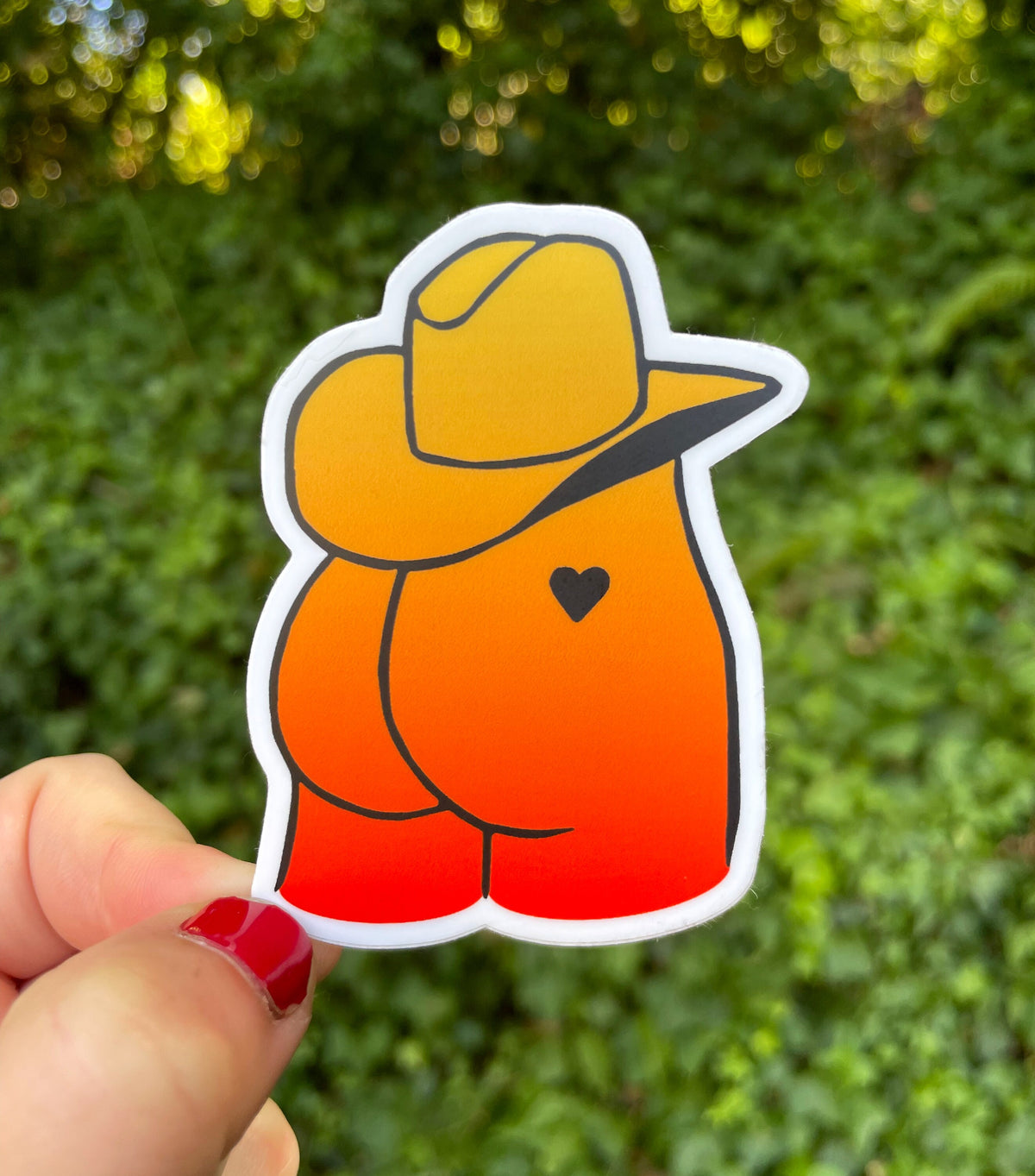 Cowboy Butt Sticker