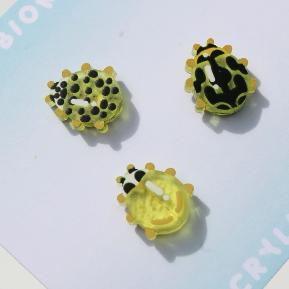 Yellow Ladybug Pin Set