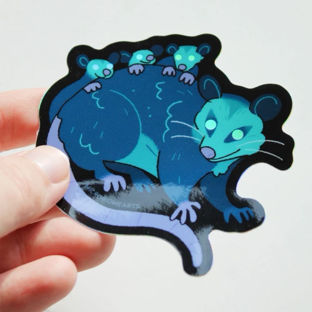 Nighttime Opossums Sticker