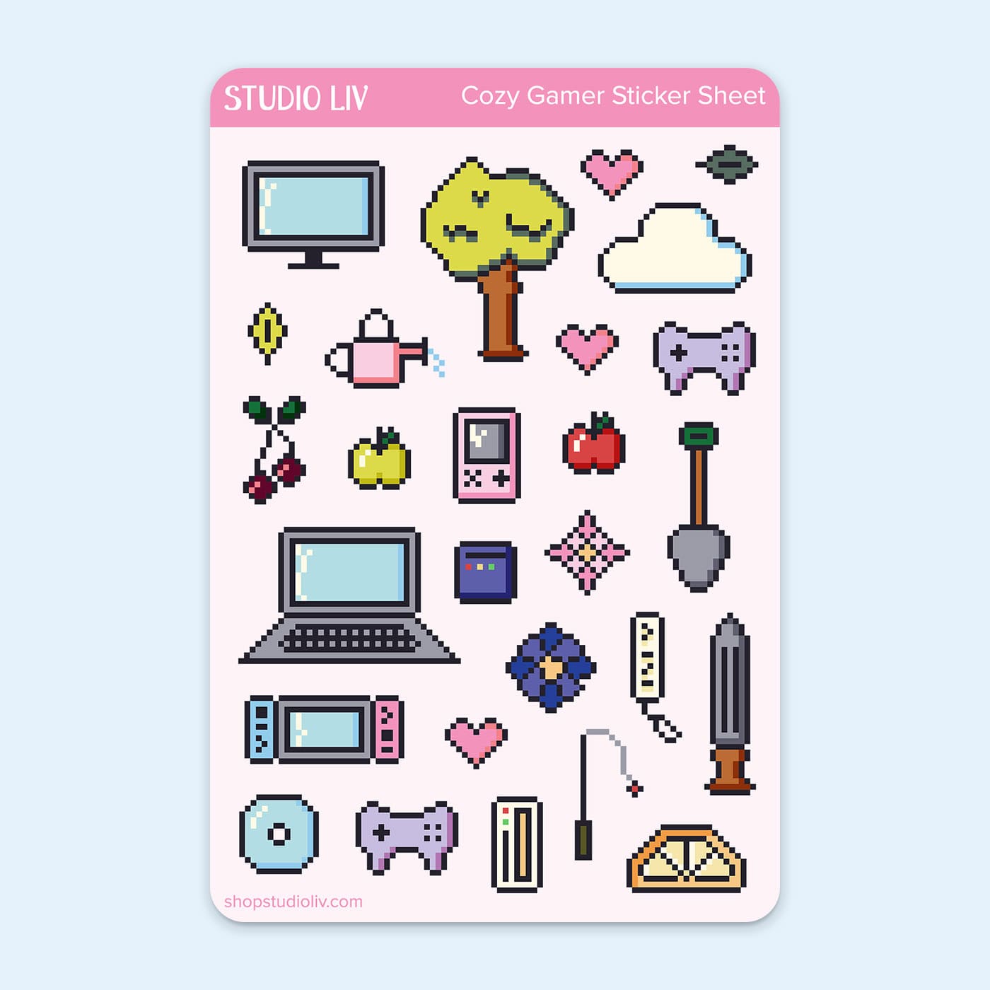 Cozy Gamer Sticker Sheet