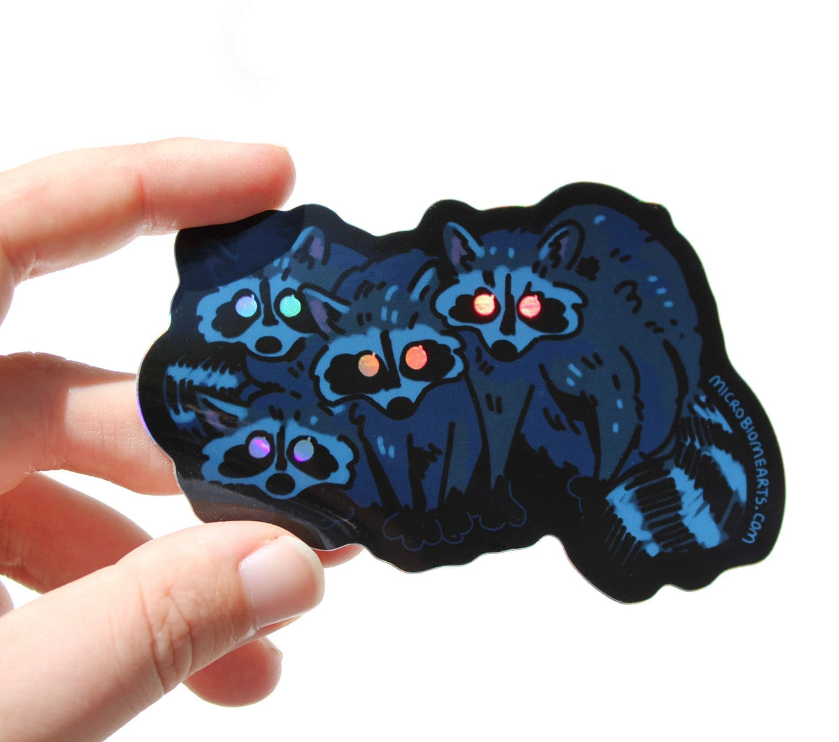 Nighttime Raccoons Sticker