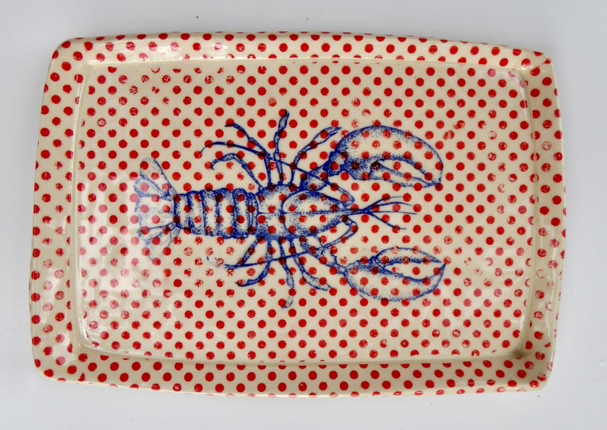 Polka Dot Lobster Tray