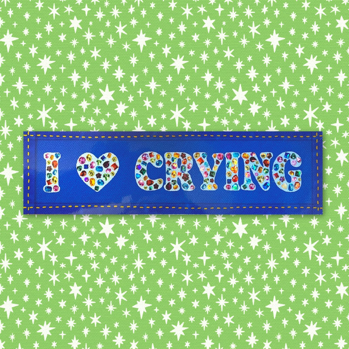 I <3 Crying Bumper Sticker