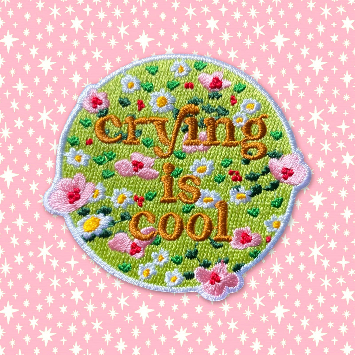 Crying Is Cool Iron-On Patch
