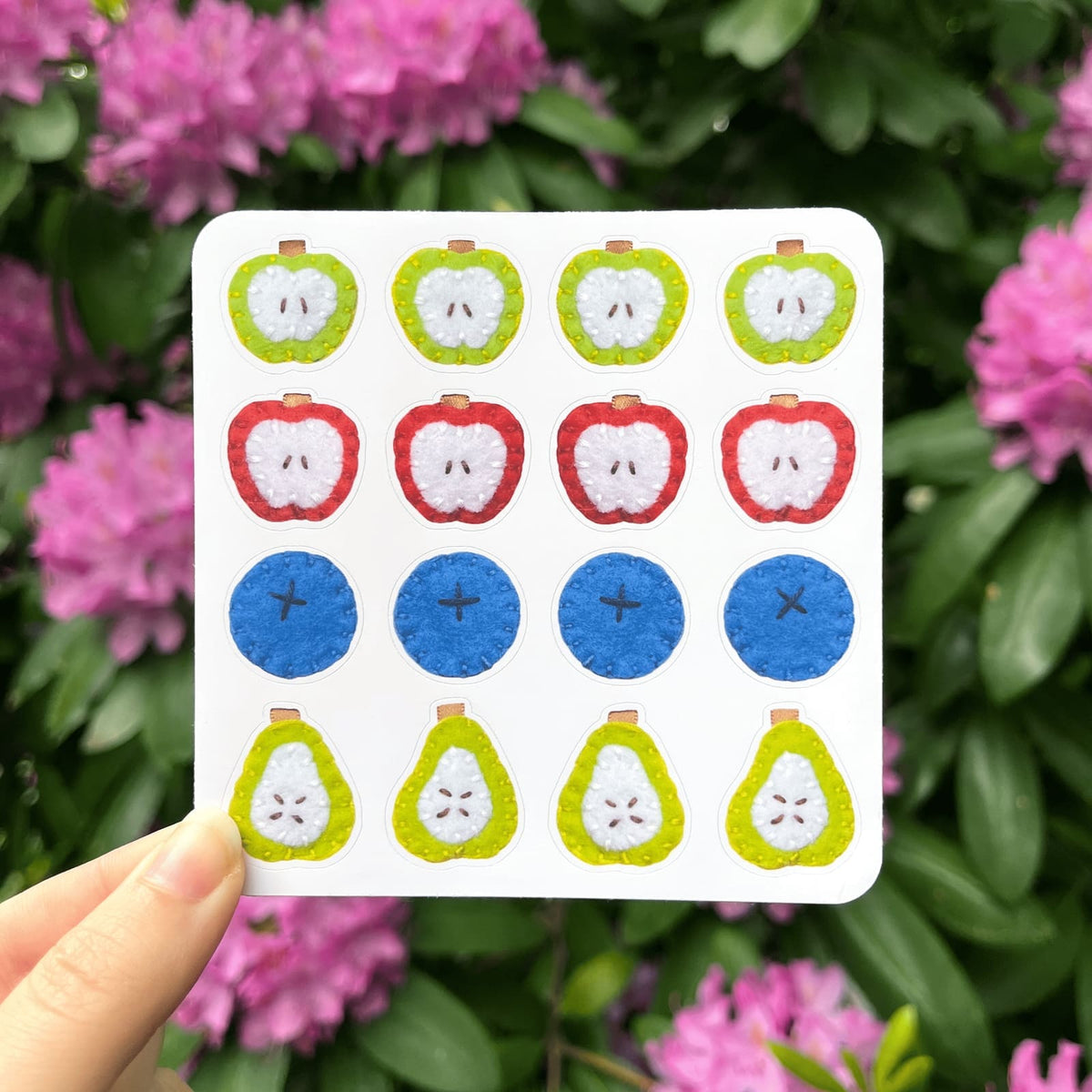 Felt Fruit Sticker Sheet