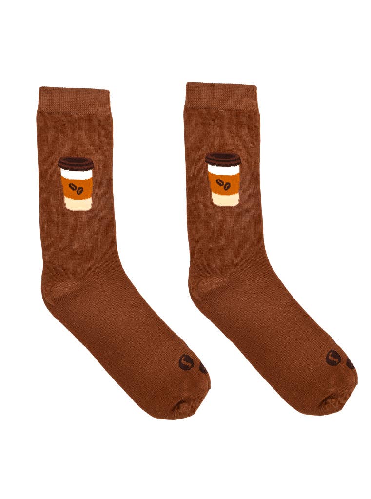 3D Packaged Socks - Coffee Cup w/ Beans