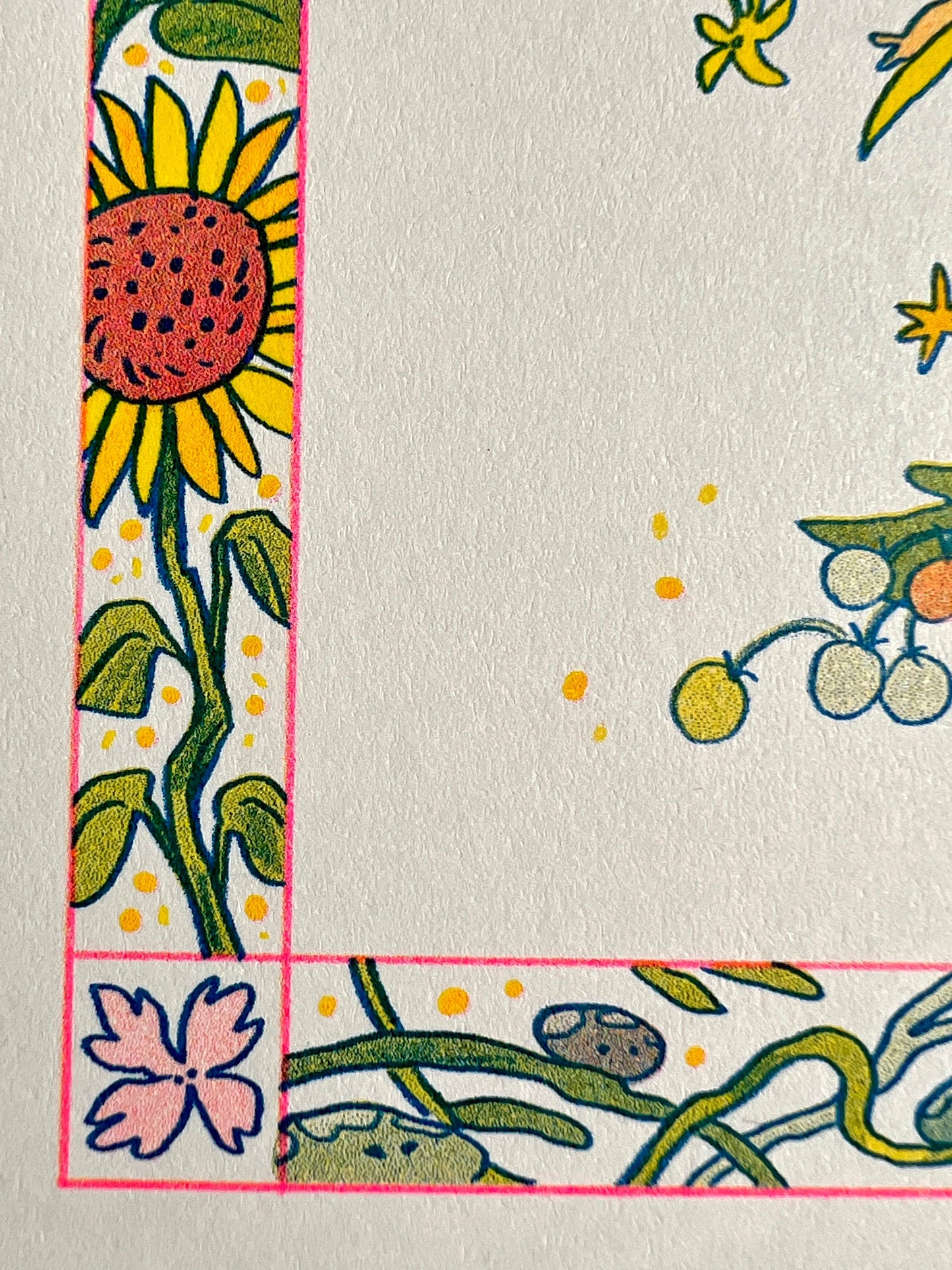 Sunflower Fairy Riso Print