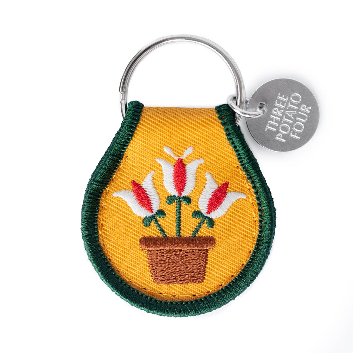 Patch Keychain - Potted Tulips