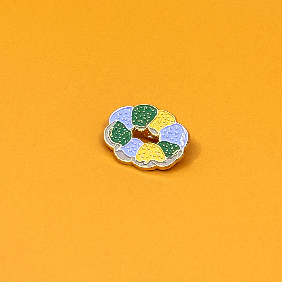 Mardi Gras King Cake Enamel Pin