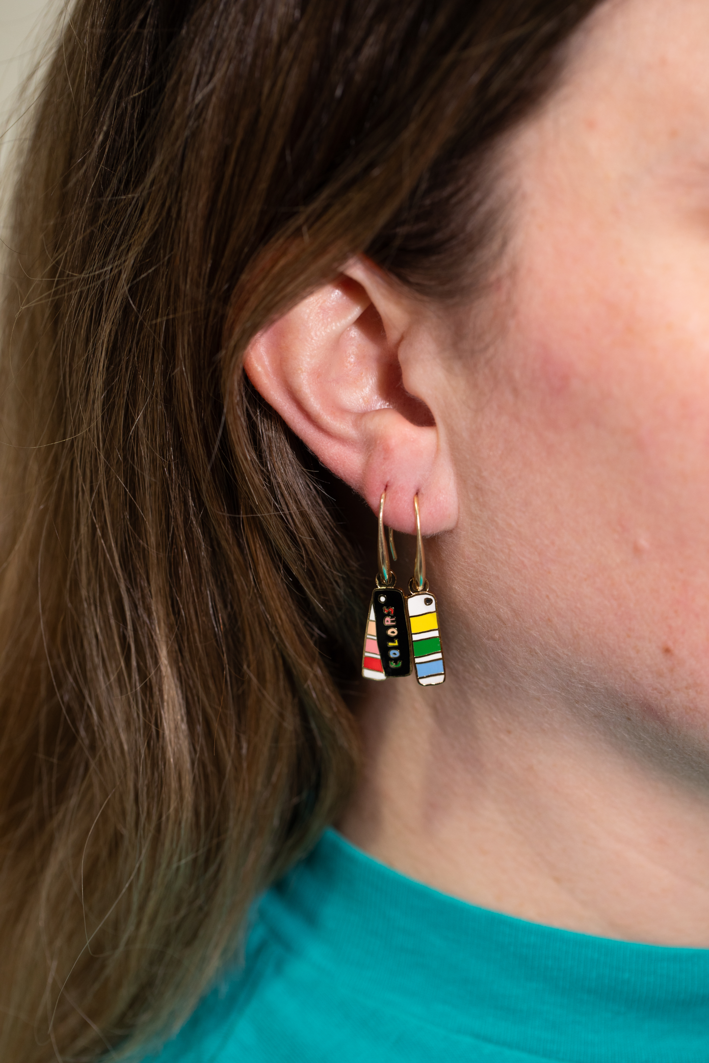 Color Swatch Book Earrings