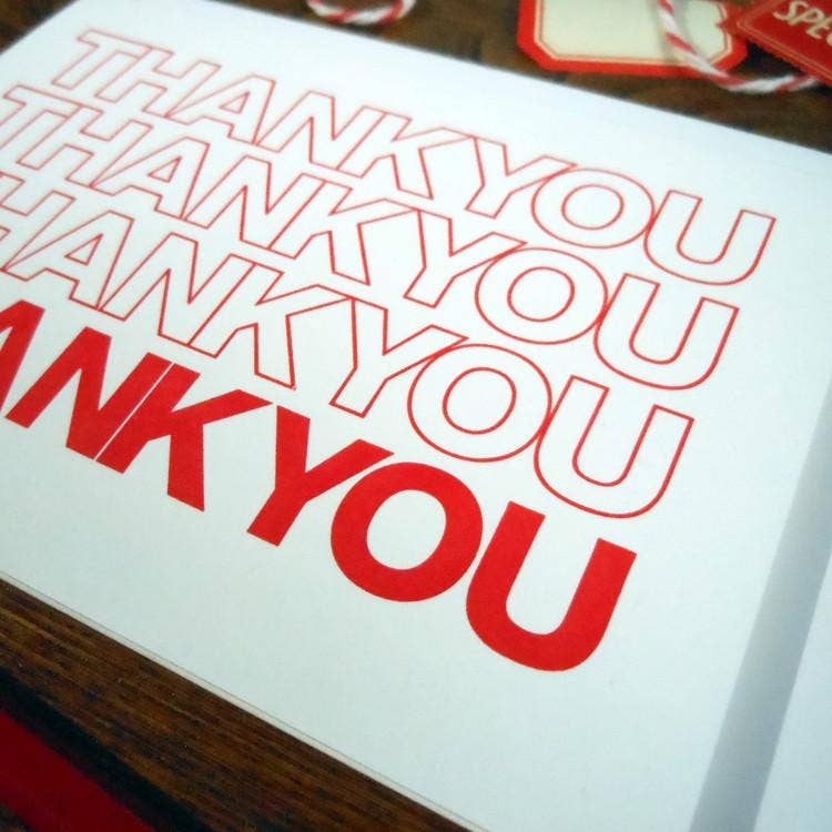 Thank You Card (6 Pack W/ Envelopes)