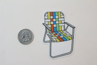 Vintage Aluminum Lawn Chair Sticker