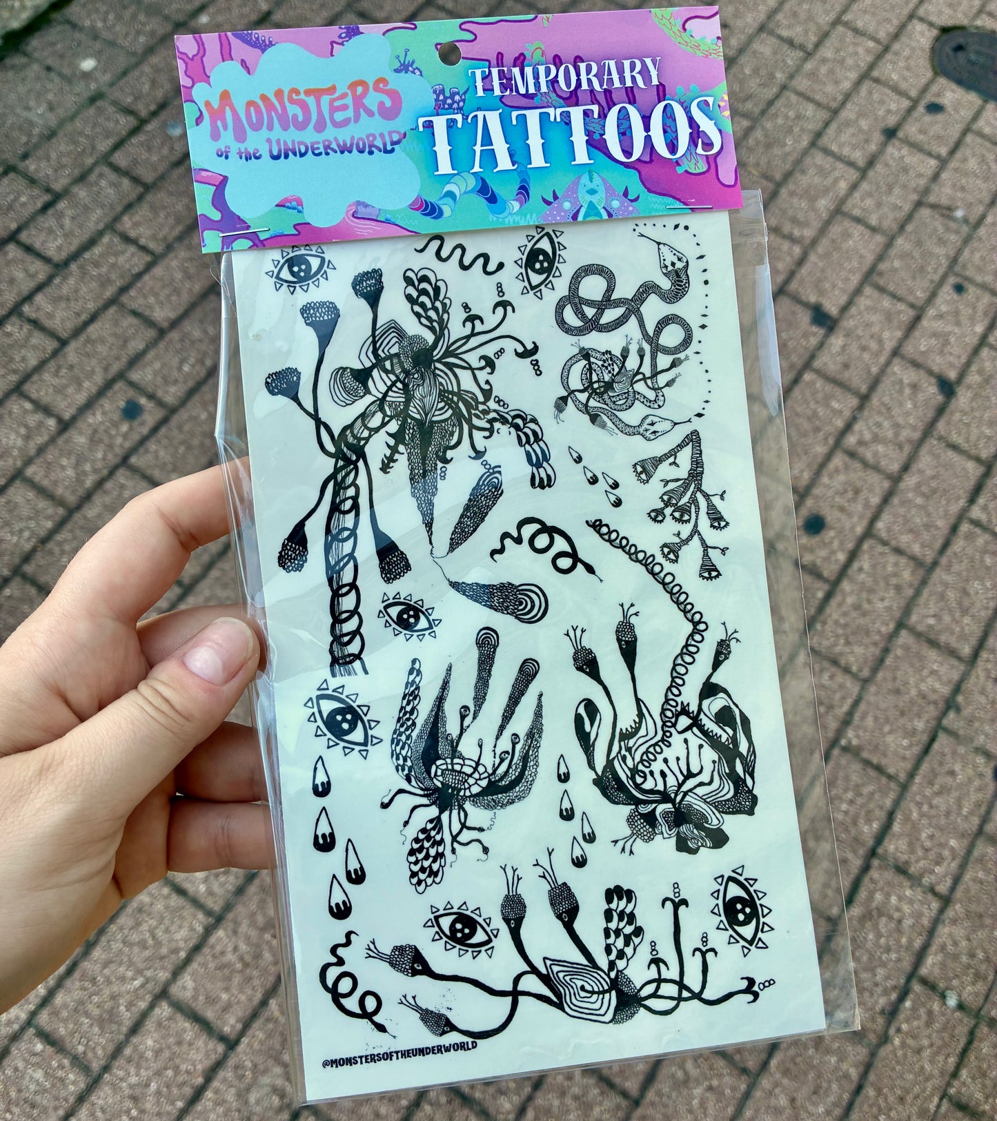 Monsters of the Underworld Temporary Tattoos
