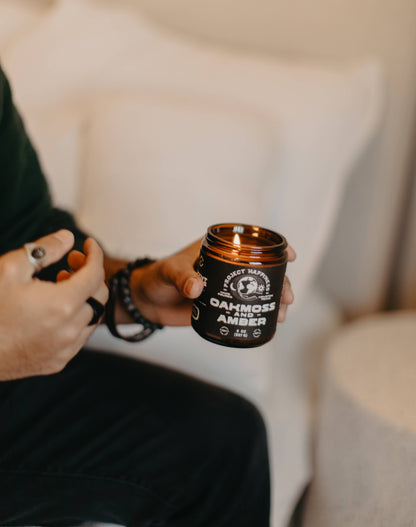 Oakmoss and Amber Soy Candle - 8oz | Valentine's Scent