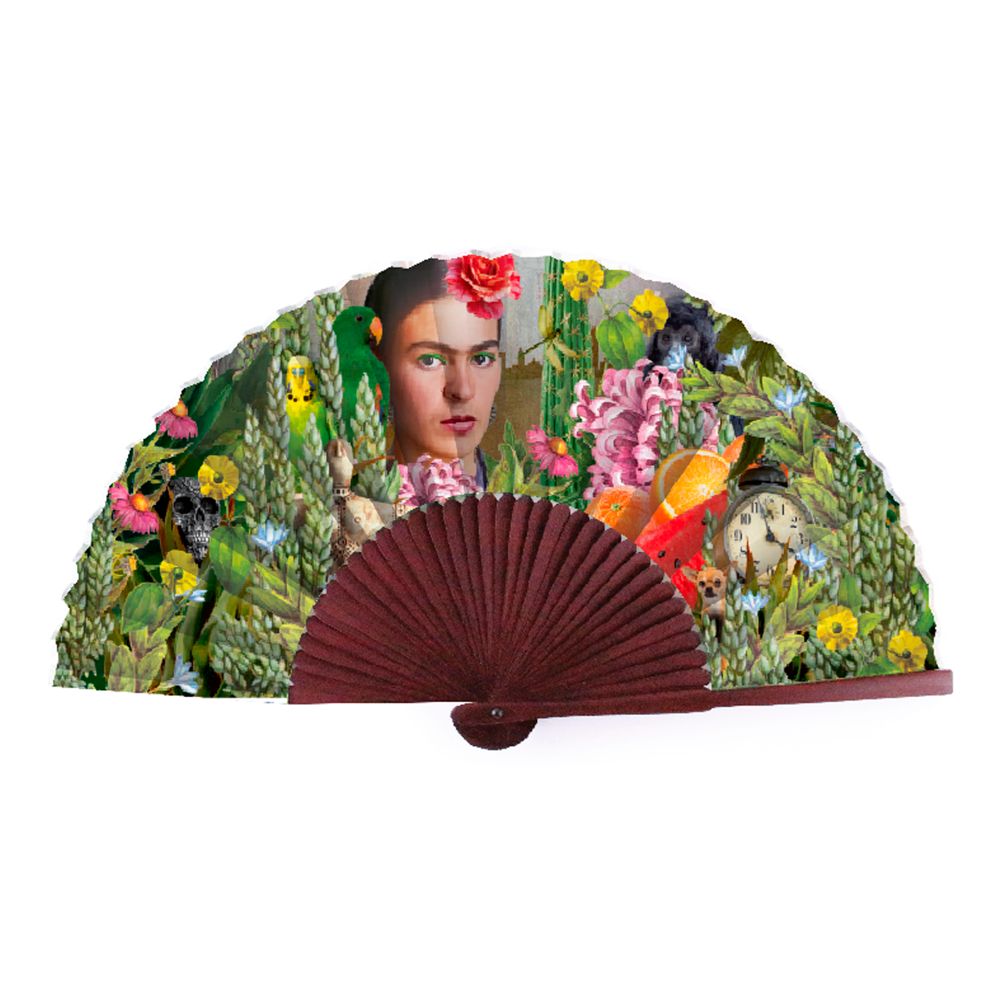 Hand Fan, Bamboo,  Frida Kahlo