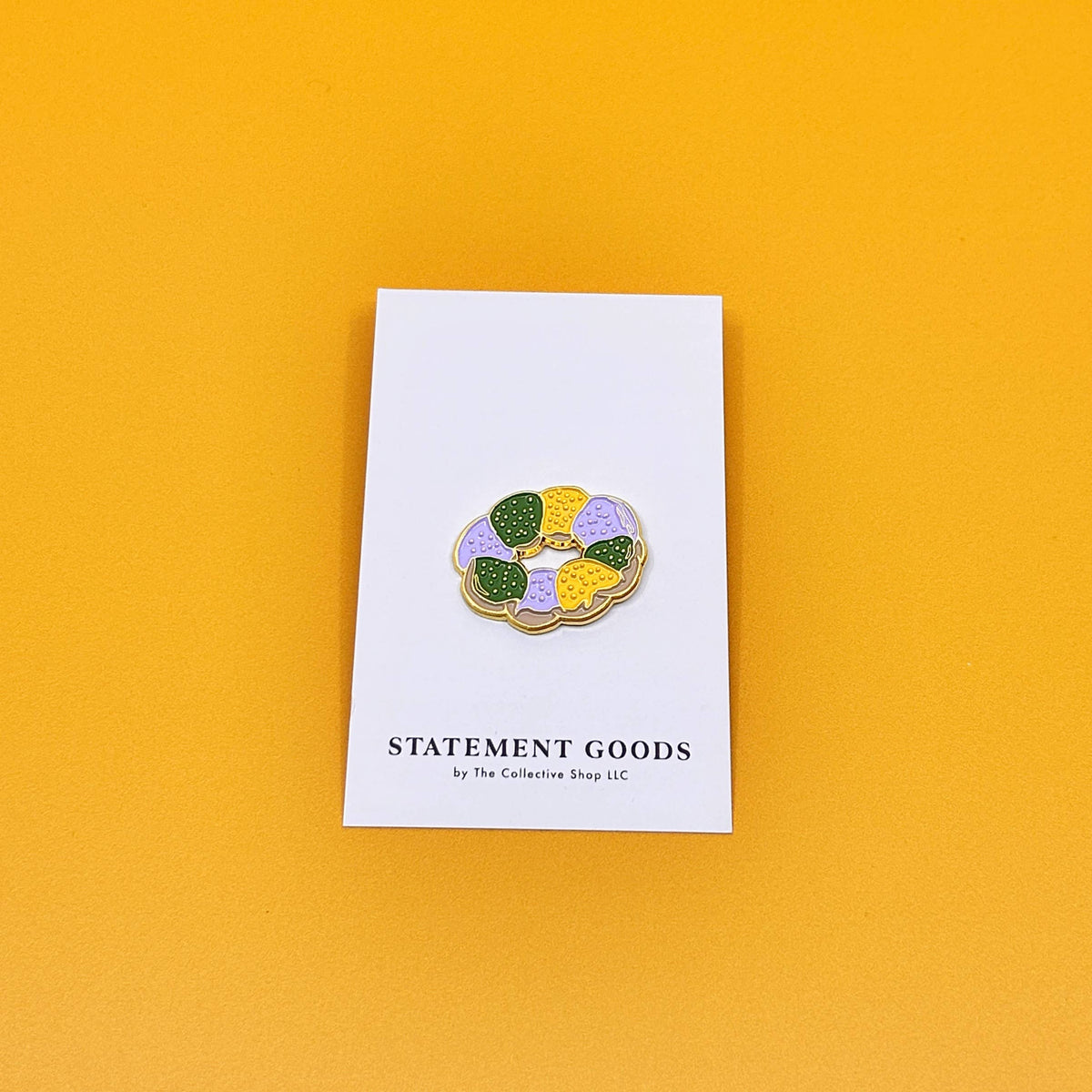 Mardi Gras King Cake Enamel Pin