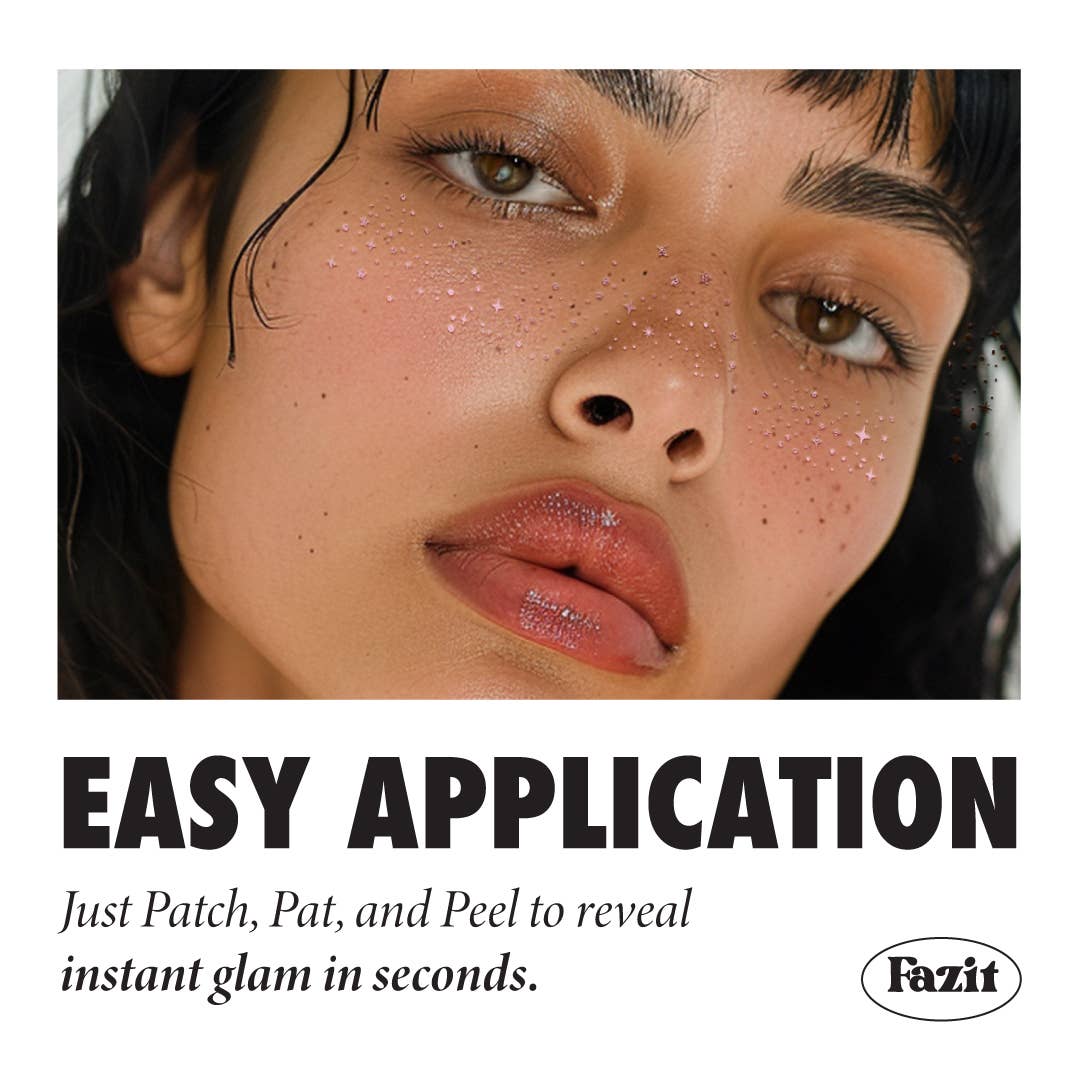 Rose Gold Stardust Speckles Makeup Patches