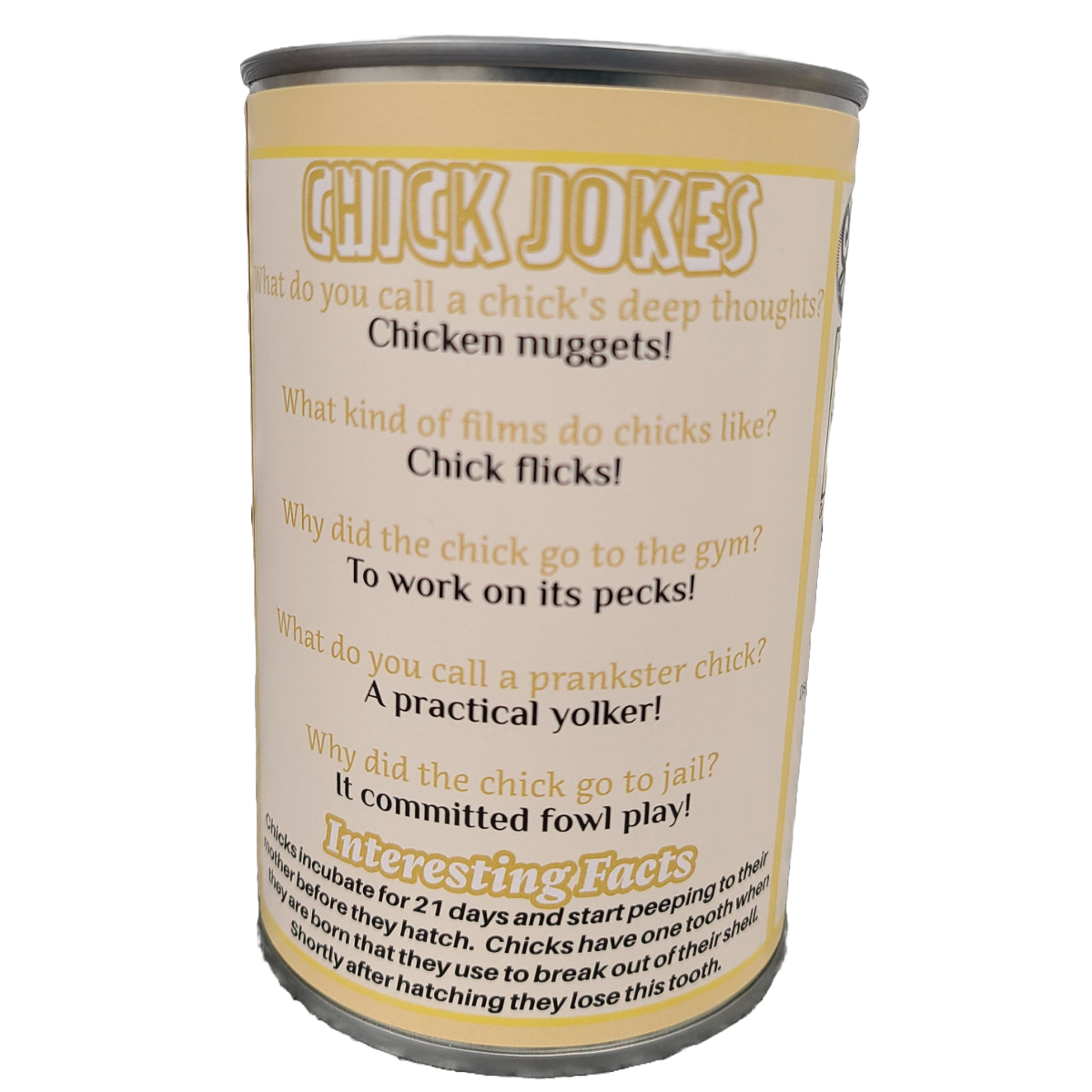 Canned Baby Chick | Easter Gift | Plush in Can w/Jokes