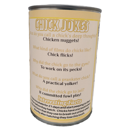 Canned Baby Chick | Easter Gift | Plush in Can w/Jokes