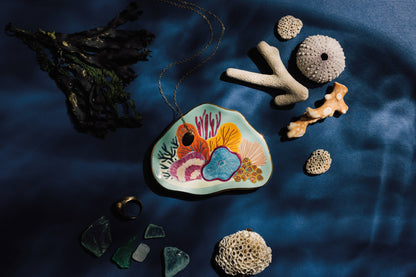 Oceanic Themed Ceramic Trinket Tray