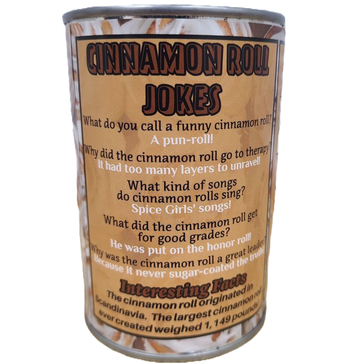 Canned Cinnamon Roll | Baking Plush in a Can w/Funny Jokes