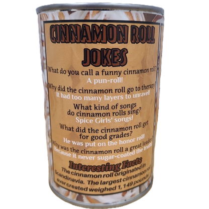 Canned Cinnamon Roll | Baking Plush in a Can w/Funny Jokes