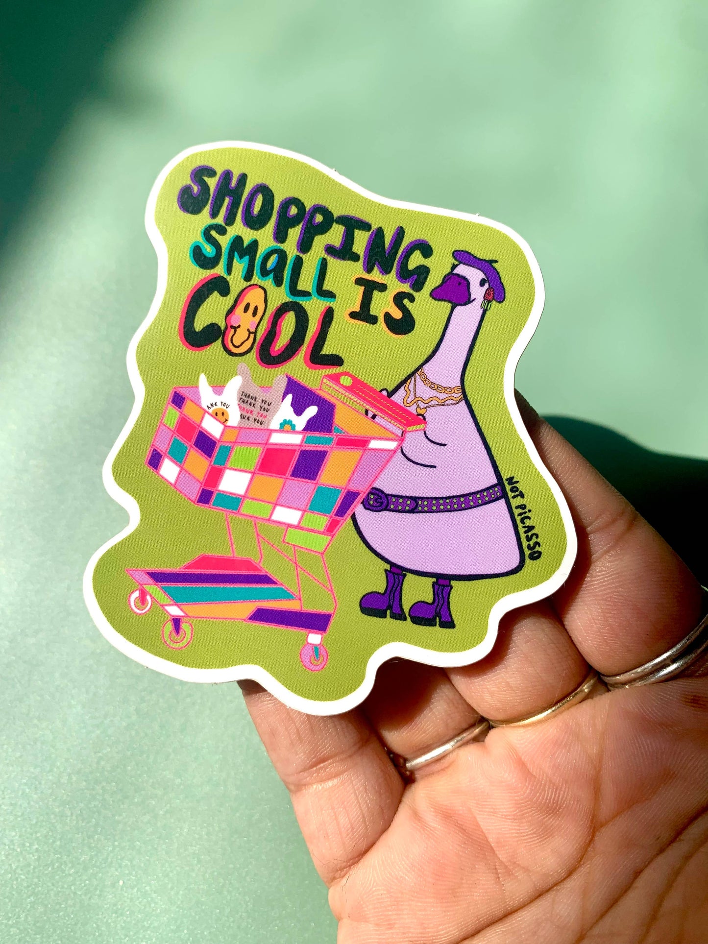 Shopping Small Is Cool Sticker