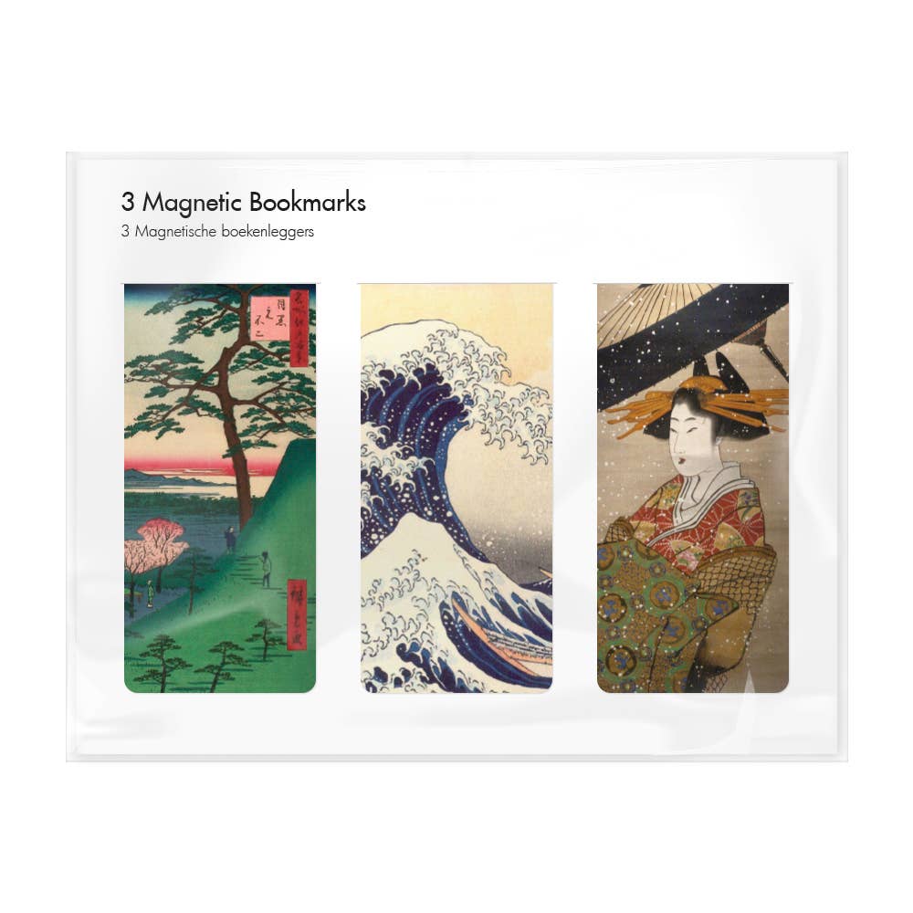 Magnetic Bookmark, Set of 3, Japanese Art