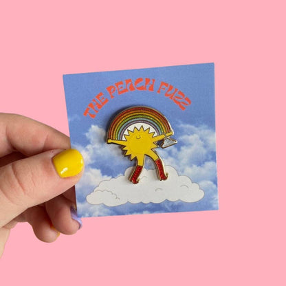 Walking On Sunshine Enamel Pin