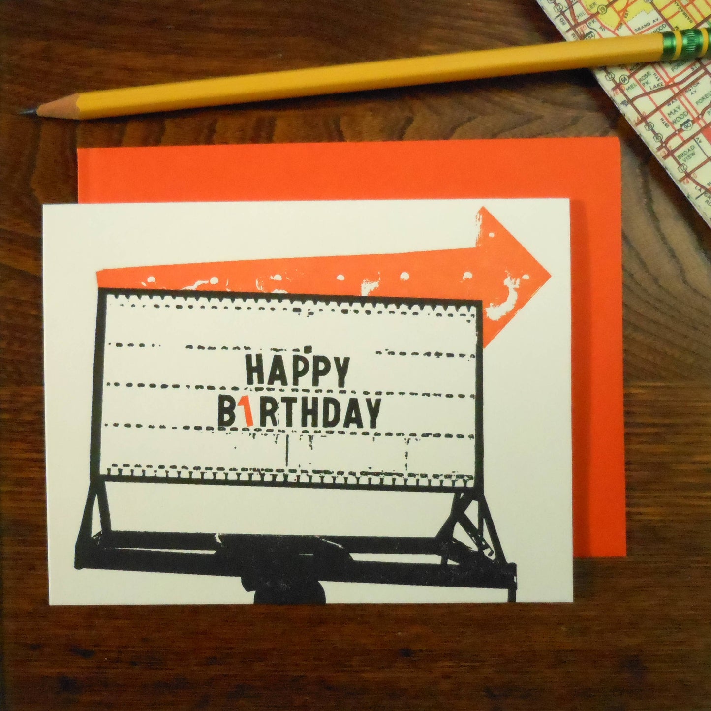 Vintage Birthday Arrow Card