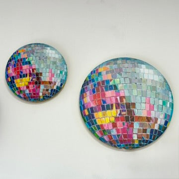 Floral Studio Disco Ball Canvas Print