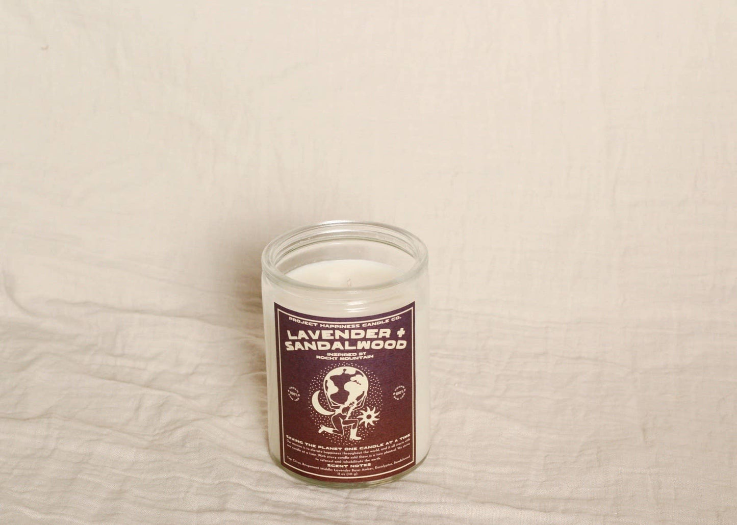 Lavender and Sandalwood Soy Candle - Rocky Mountain 11oz