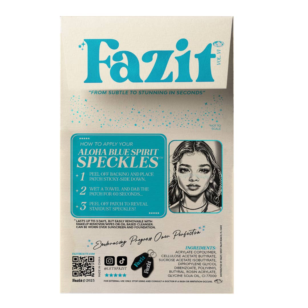 Aloha Blue Spirit Speckles Makeup Patches - Team Spirit Collection
